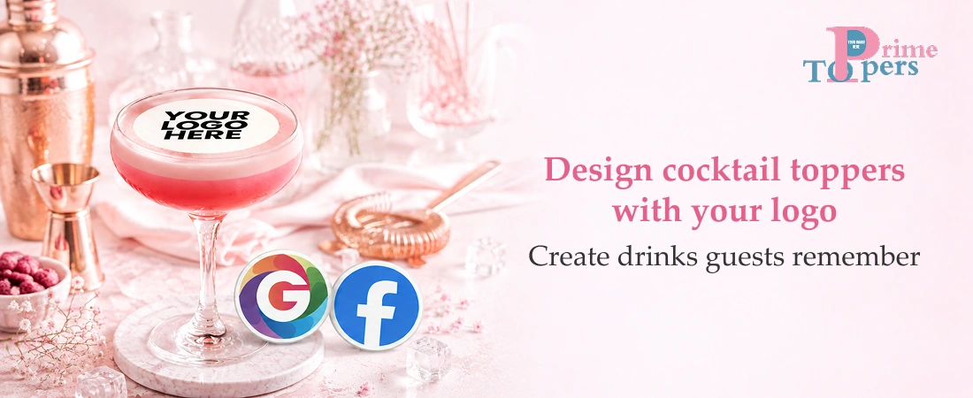 custom cocktail toppers logo design