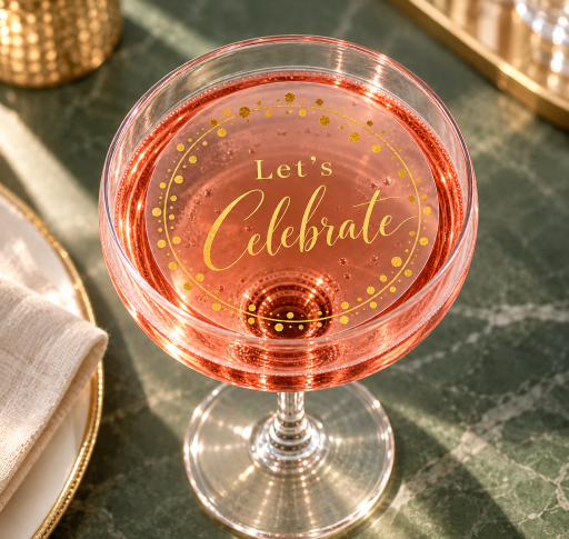 Clear Sheet Cocktail Toppers