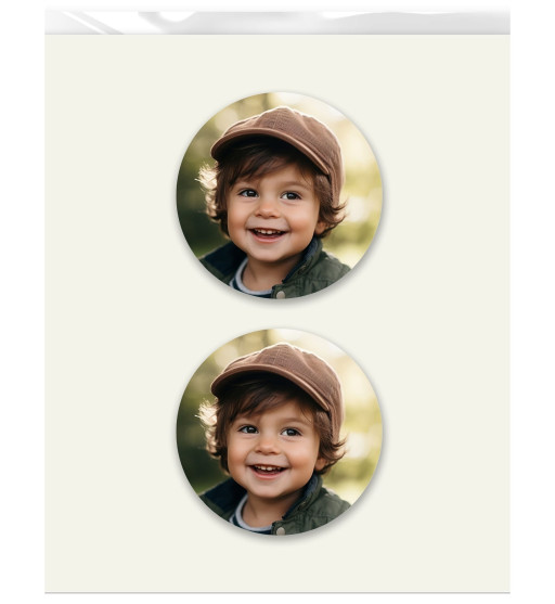 Prime Toppers Custom Edible Image Prints 5" Size Circle (Non Pre-Cut) - 2 Circles Per Sheet