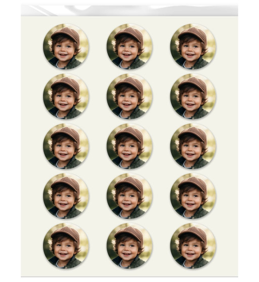 Prime Toppers Custom Edible Image Prints 2" Circle (Pre-Cut) - 15 Circles Per Sheet