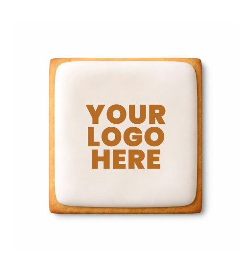 Prime Toppers 4" Square Custom Printed Sugar Shortbread Cookie &ndash; Delicious Ready-to-Eat Iced Cookies with Personalized Image or Logo