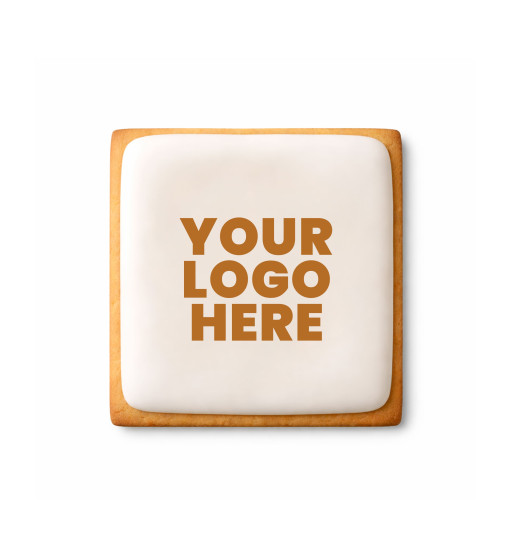 Prime Toppers 3" Square Custom Printed Sugar Shortbread Cookie &ndash; Delicious Ready-to-Eat Iced Cookies with Personalized Image or Logo