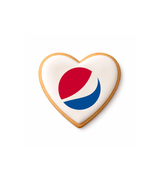 Prime Toppers 3.5" Heart Custom Printed Sugar Shortbread Cookie - Delicious Ready-to-Eat Iced Cookies with Personalized Image or Logo