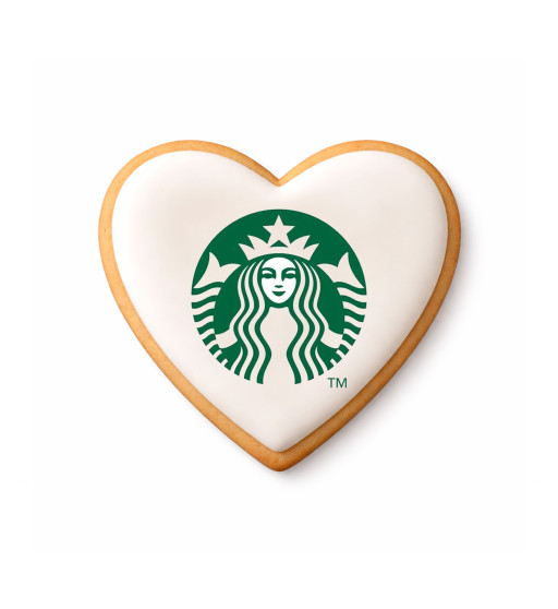 Prime Toppers 4" Heart Custom Printed Sugar Shortbread Cookie - Delicious Ready-to-Eat Iced Cookies with Personalized Image or Logo