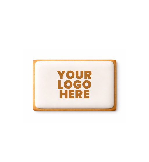 Prime Toppers 3" x 4" Rectangle Custom Printed Sugar Shortbread Cookie &ndash; Ready-to-Eat Iced Cookie with Personalized Image or Logo