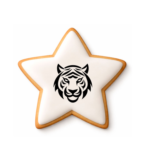Prime Toppers 5" Star Custom Printed Sugar Shortbread Cookie - Delicious Ready-to-Eat Iced Cookies with Personalized Image or Logo