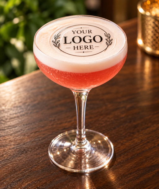 Prime Toppers 2inches Custom Printed Edible Cocktail Toppers – Clear Drink Toppers, Minimum 15