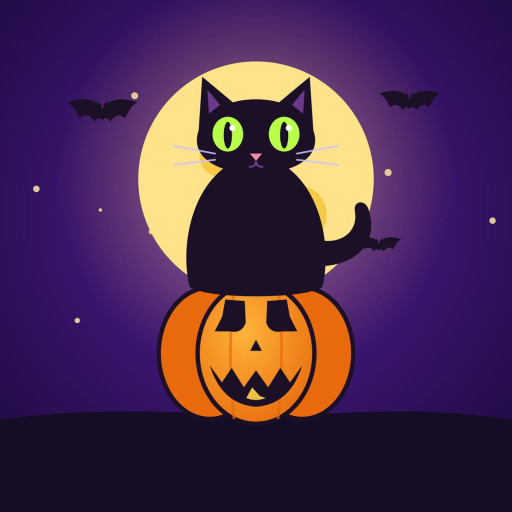 Halloween Black Cat and Pumpkin Cupcake Toppers and Cookie Toppers &ndash; Edible Prints