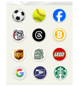 Prime Toppers Custom Printed 2.5 Inch Edible Cocktail Toppers Minimum 12 Circles - Frosting Sheet