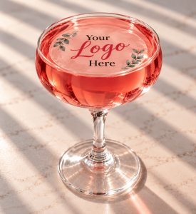 Prime Toppers 2.5inches Clear Sheet Edible Drink Toppers | Custom Cocktail Toppers, Minimum 15