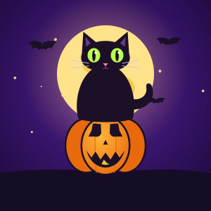 Halloween Black Cat and Pumpkin Sugar Cookies – Custom Printed Cookies