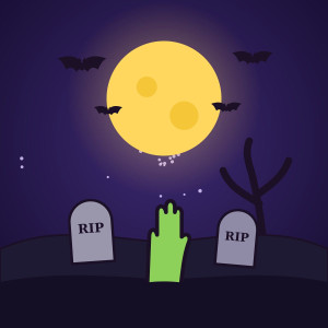 Halloween Zombie Graveyard Cupcake Toppers and Cookie Toppers – Edible Prints
