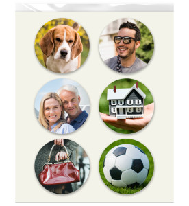 Prime Toppers Custom Edible Image Prints 3" Size Circle (Non Pre-Cut) - 6 Circles Per Sheet