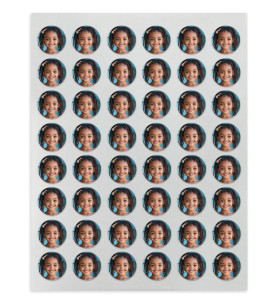 Prime Toppers Custom Printing Edible Image Service 1.25" circles 48 Count Wafer Sheet (Non Pre-Cut)