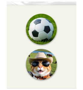 Prime Toppers Custom Edible Image Prints 5" Size Circle (Non Pre-Cut) - 2 Circles Per Sheet