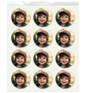 Prime Toppers Custom Edible Image Prints 2.5" Circle (Pre-Cut) - 12 Circles Per Sheet