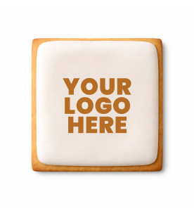 Prime Toppers 5" Square Custom Printed Sugar Shortbread Cookie &ndash; Ready-to-Eat Personalized Iced Cookie with Image or Logo