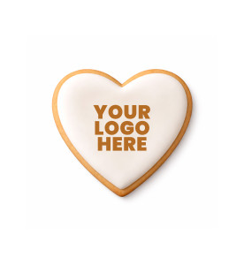 Prime Toppers 3" Heart Custom Printed Sugar Shortbread Cookie - Delicious Ready-to-Eat Iced Cookies with Personalized Image or Logo
