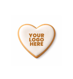 Prime Toppers 3.5" Heart Custom Printed Sugar Shortbread Cookie - Delicious Ready-to-Eat Iced Cookies with Personalized Image or Logo