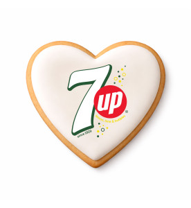 Prime Toppers 5" Heart Custom Printed Sugar Shortbread Cookie - Delicious Ready-to-Eat Iced Cookies with Personalized Image or Logo