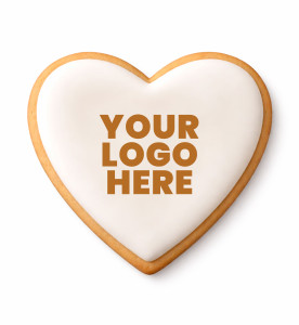 Prime Toppers 8" Heart Custom Printed Sugar Shortbread Cookie - Delicious Ready-to-Eat Iced Cookies with Personalized Image or Logo