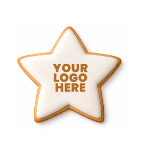 Prime Toppers 5" Star Custom Printed Sugar Shortbread Cookie - Delicious Ready-to-Eat Iced Cookies with Personalized Image or Logo