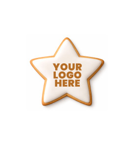 Prime Toppers 3" Star Custom Printed Sugar Shortbread Cookie - Delicious Ready-to-Eat Iced Cookies with Personalized Image or Logo