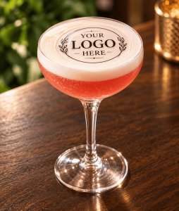 Prime Toppers 2.5inches Clear Sheet Edible Drink Toppers | Custom Cocktail Toppers, Minimum 15